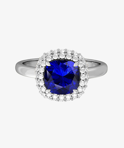 Blue Sapphire and Diamond Ring from Fenton