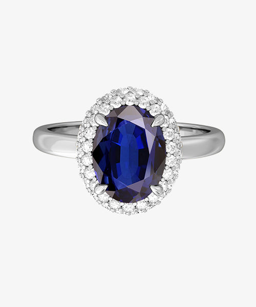 Blue Sapphire and Diamond Ring from Fenton