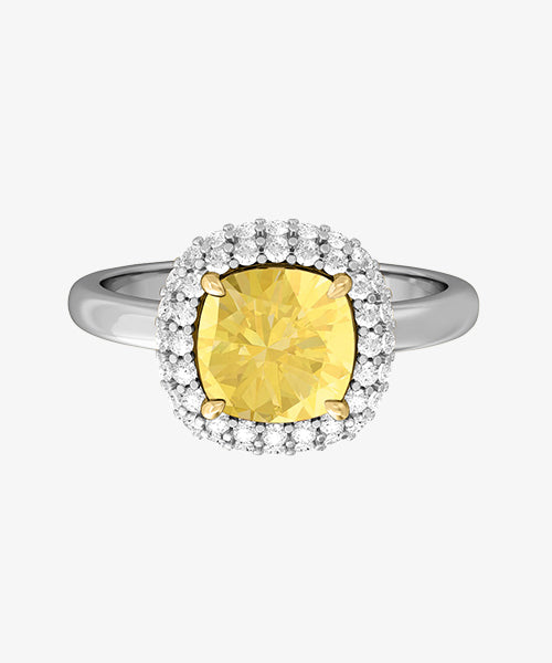 Yellow Sapphire and Diamond ring from Fenton