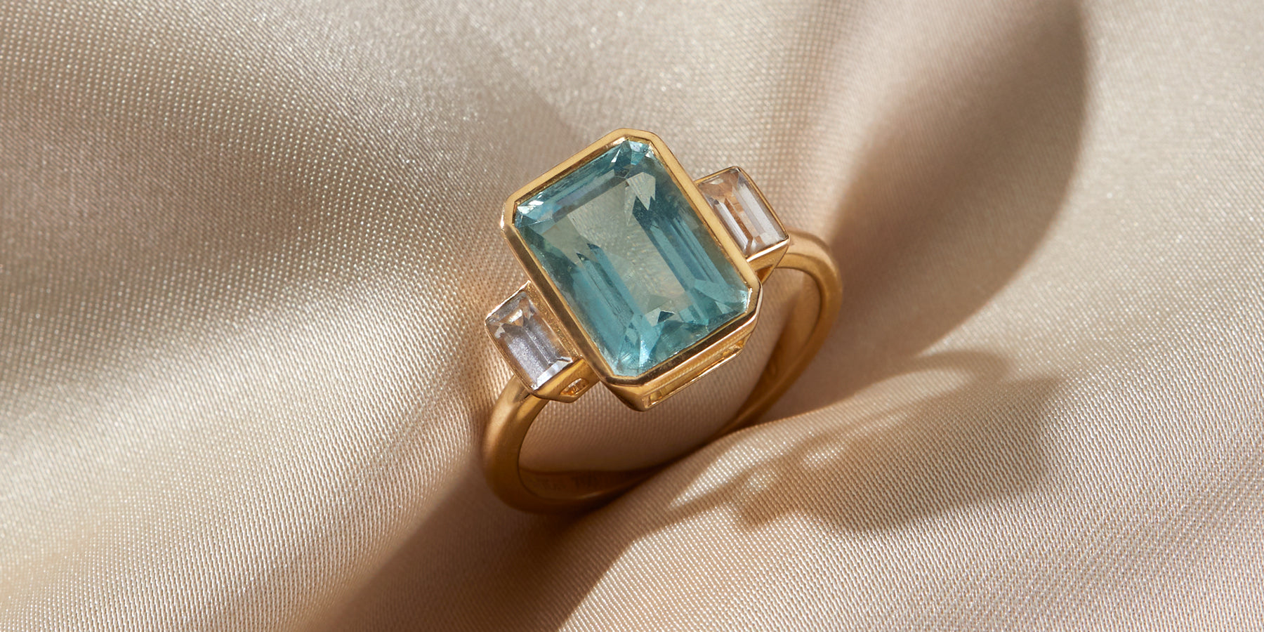 Mother's Day Gift Ideas | Bespoke Aquamarine Bezel Ring from Fenton