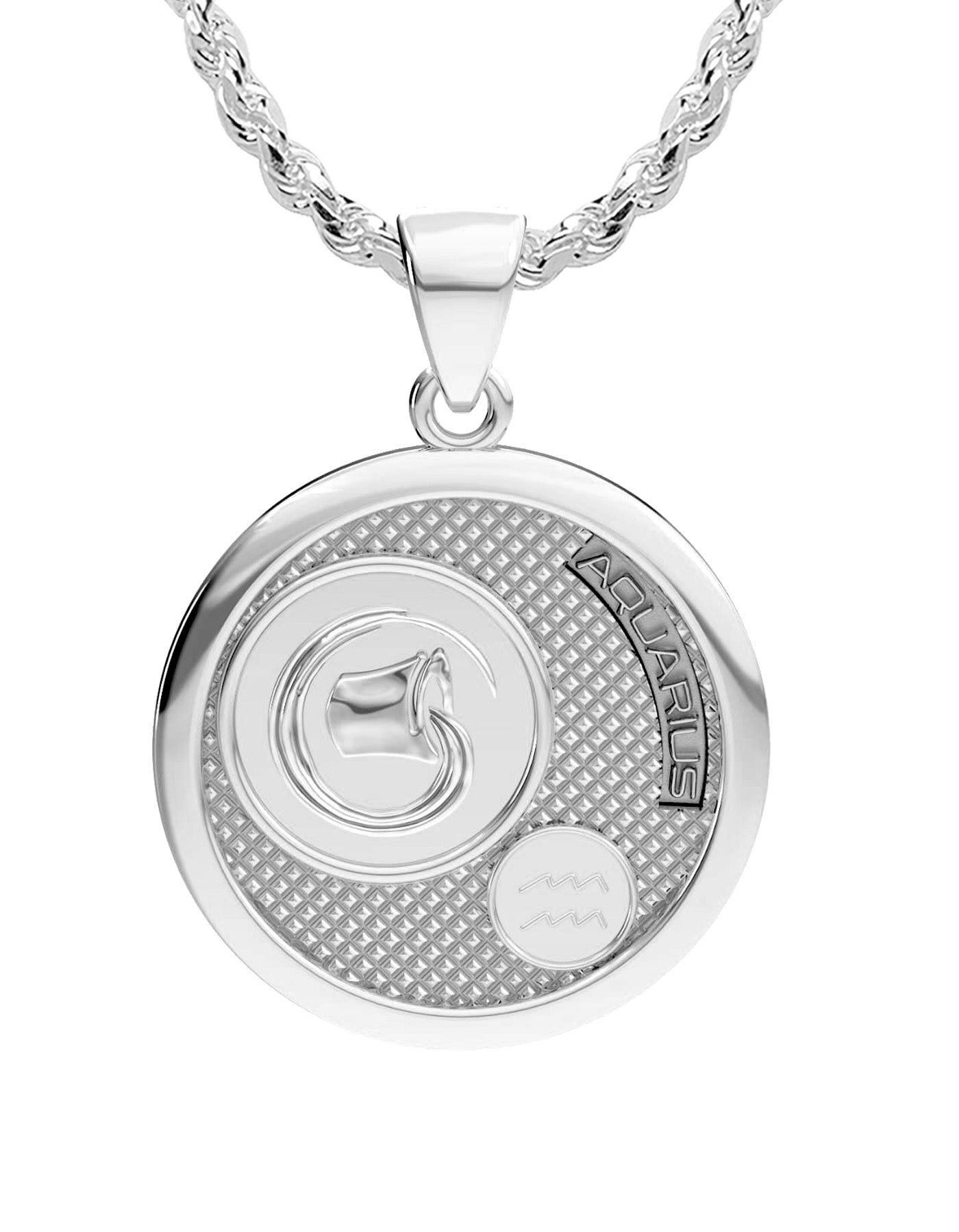 Aquarius Women's Necklace Zodiac Pendant Silver Chain – Lulugem.com