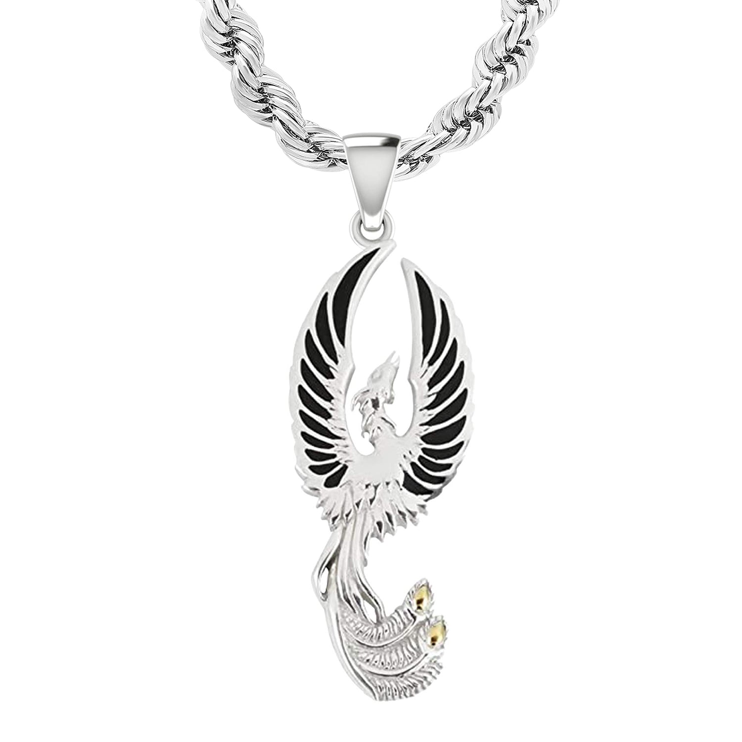 Phoenix Necklace - Charm Pendant With Flying Bird