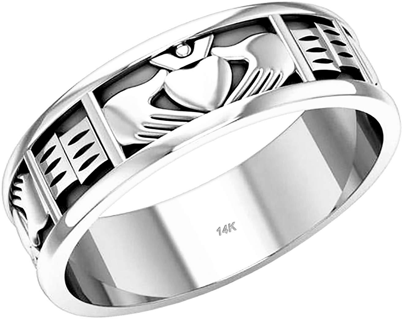 Men's irish claddagh sales wedding ring