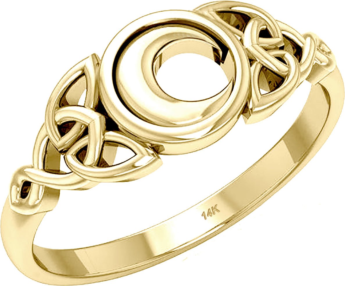 Triquetra Ring - Irish Trinity Ring 10k or 14k Gold