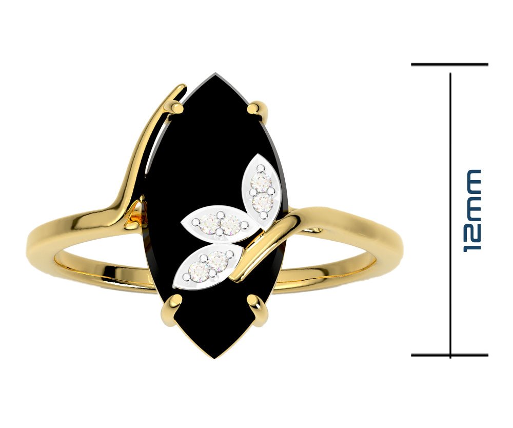 Gem Stone King Black Onyx 18K Yellow Gold Plated India