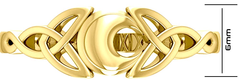 Triquetra Ring - Irish Trinity Ring 10k or 14k Gold