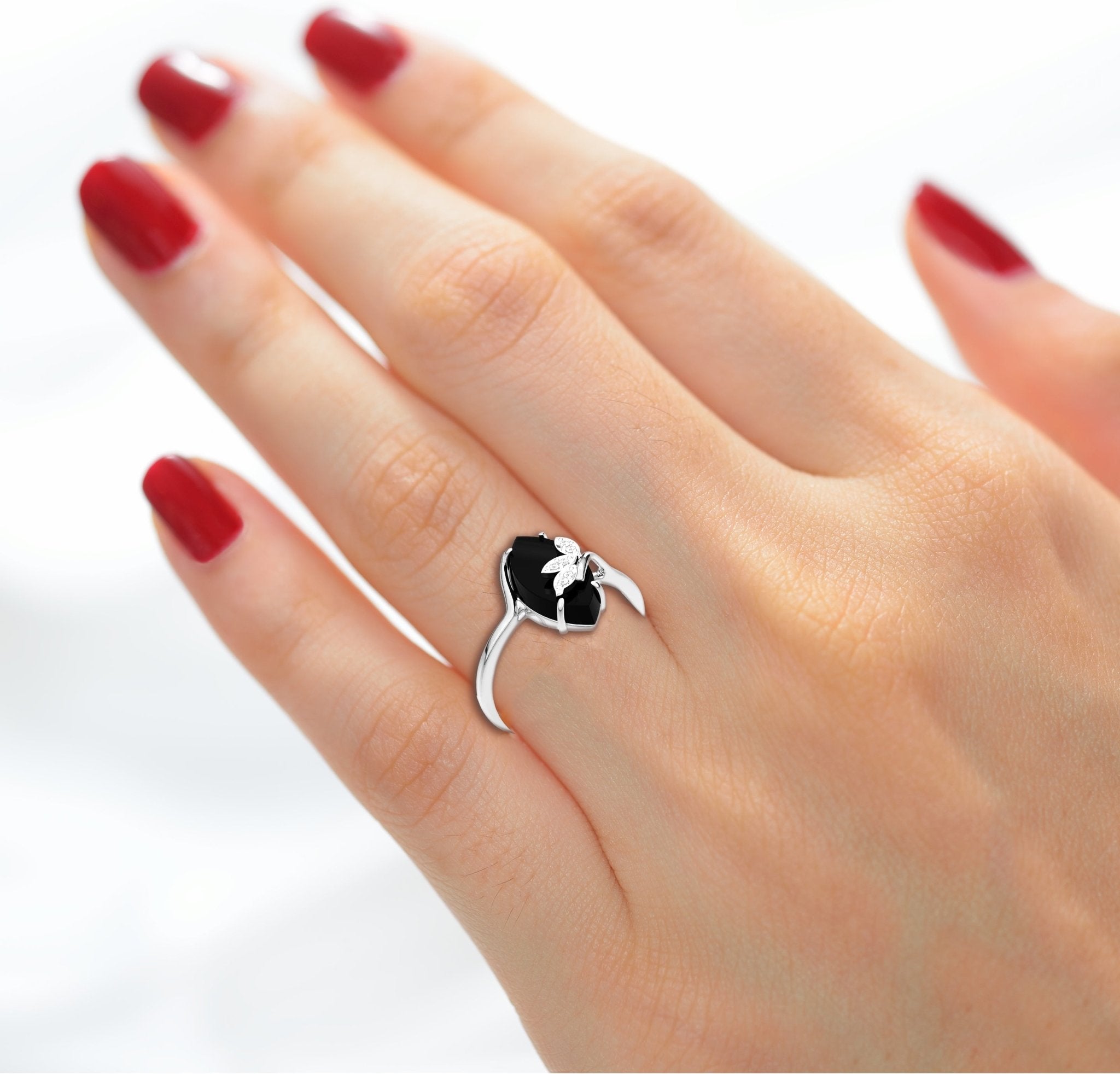 Black stone ring | Black jewelry rings, Black crystal ring, Black stone ring