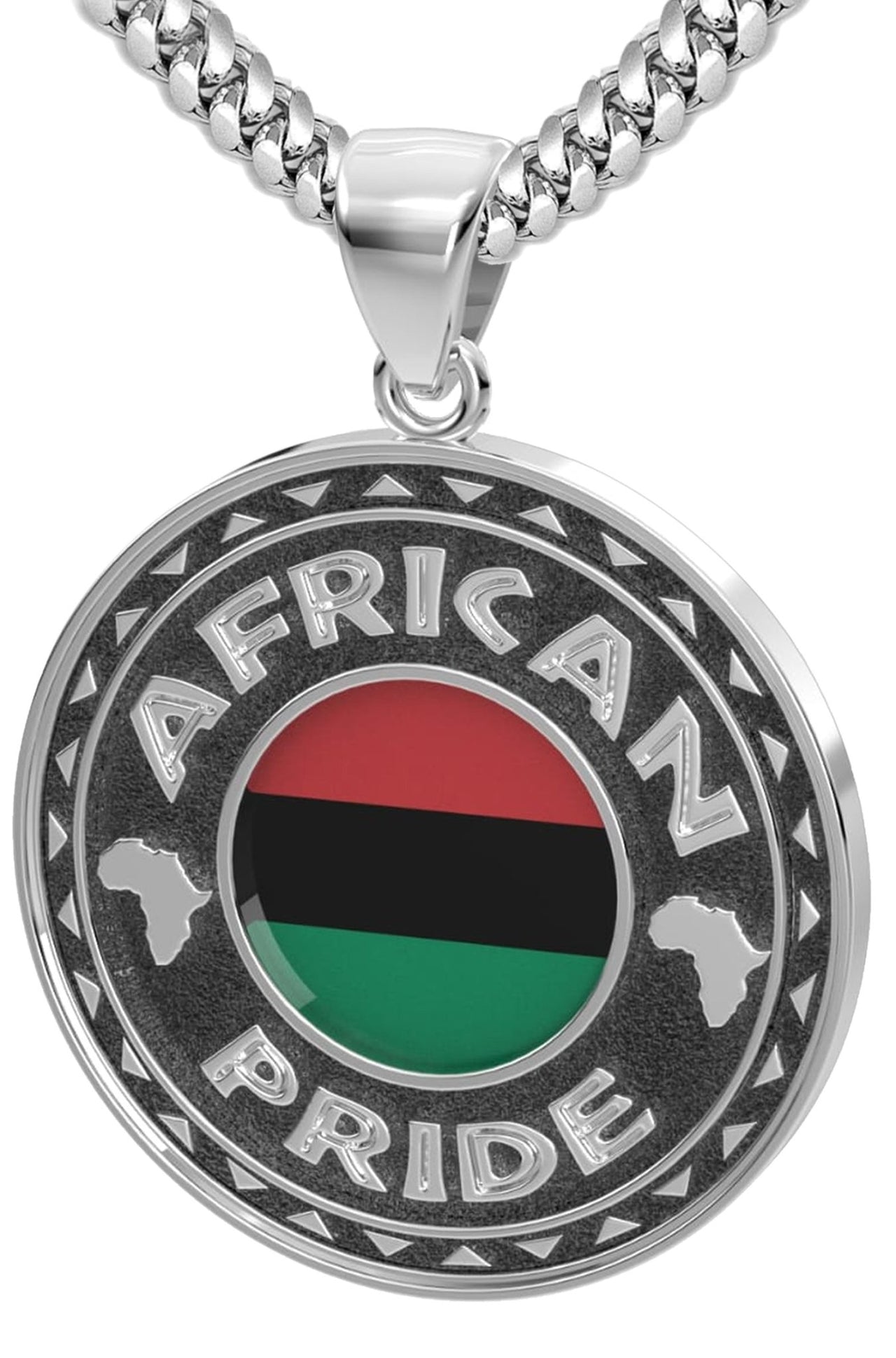 Italian Flag Medal - 925 Silver Medal Pendant For Men