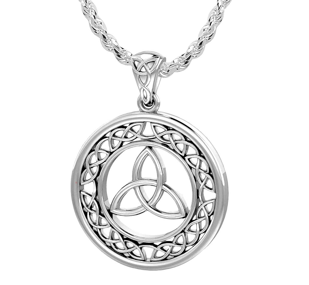 Trinity Knot CZ Celtic Bar Sterling Silver Necklet – House of Claddagh  Irish Collections