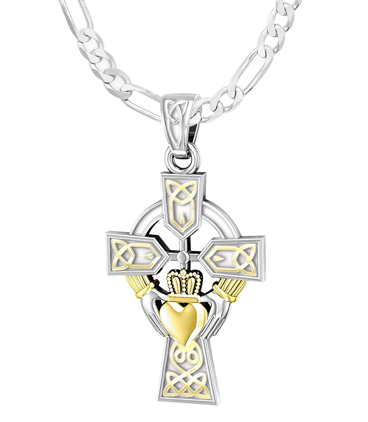 celtic cross claddagh necklace