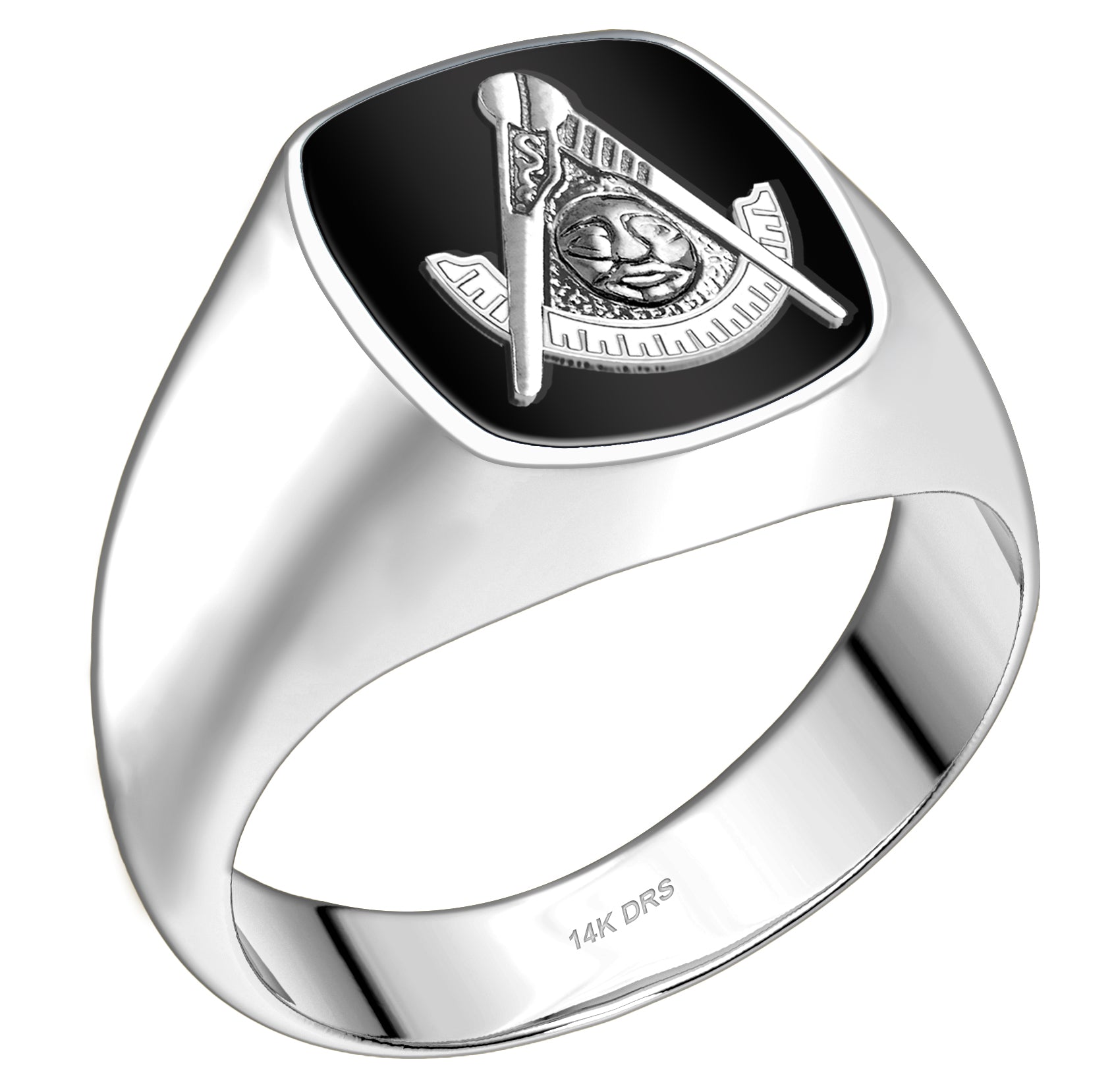 US Jewels Masonic Customizable Men's 14k or 10k Gold Masonic Rings - US Jewels