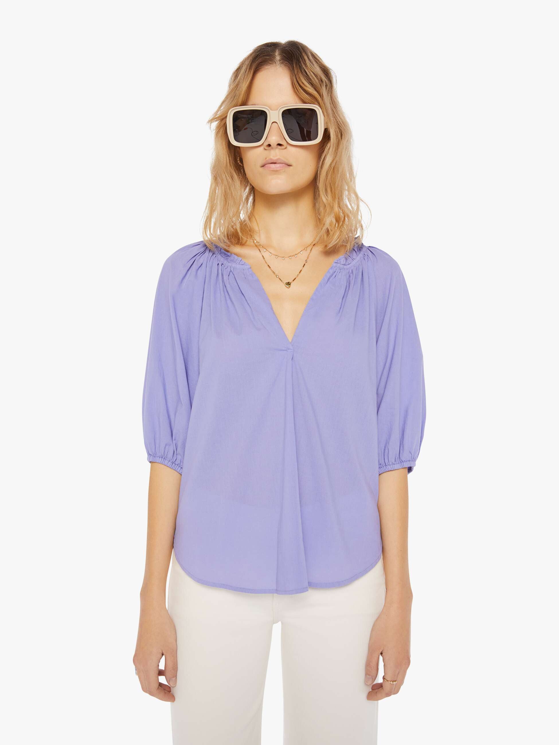 Shop Xirena Jules Top Dark Peri In Purple - Size X-large