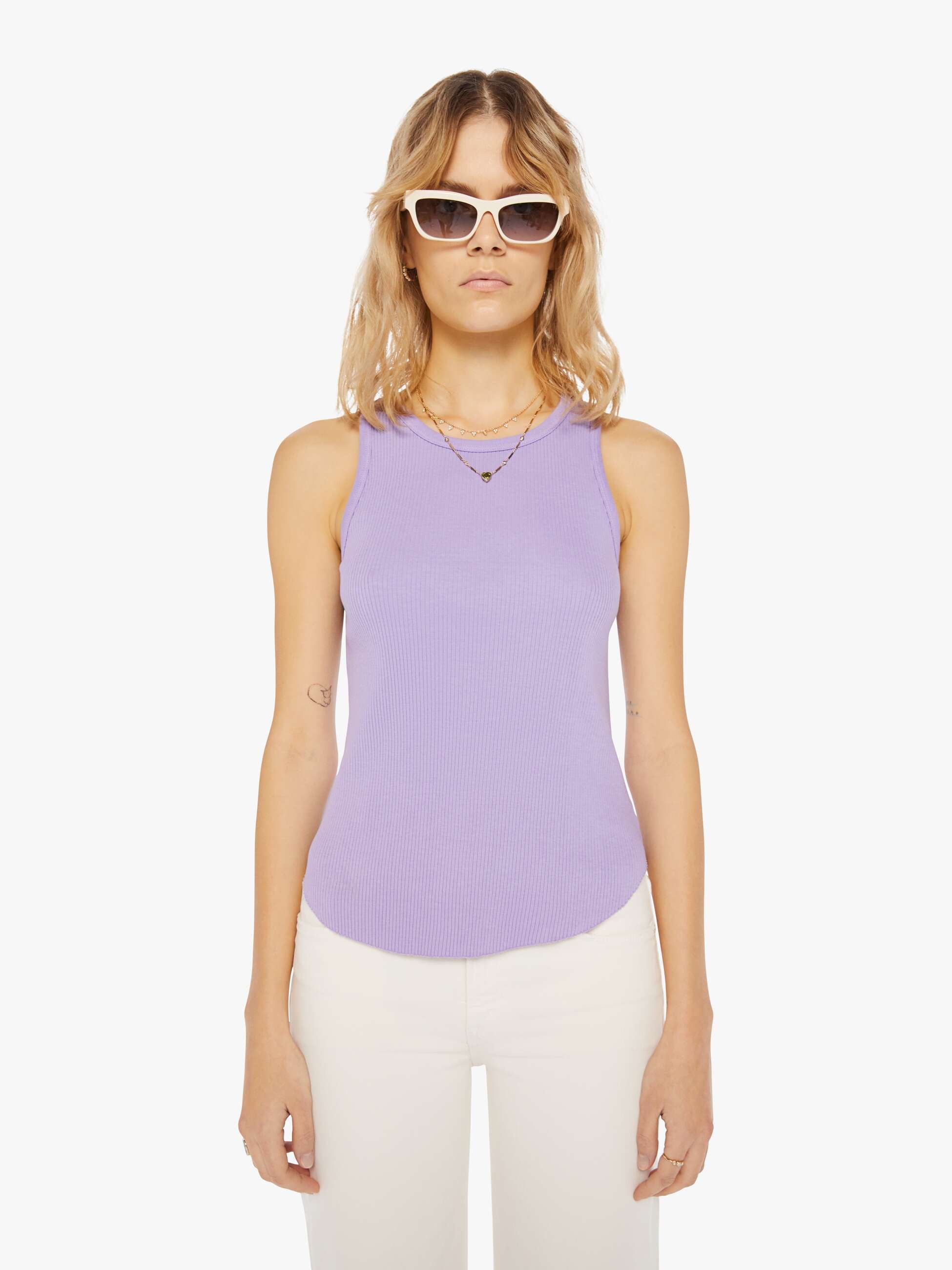 Shop Xirena Arynn Tank Top Pale In Lilac, Size Large