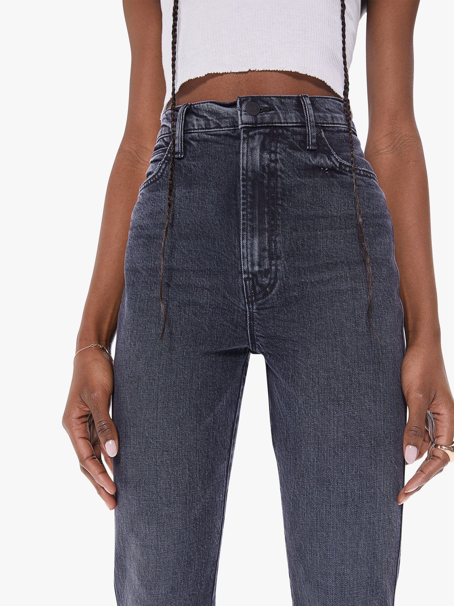 HIGH WAISTED SMOKIN' DOUBLE HEEL - ON THE FLY | MOTHER DENIM