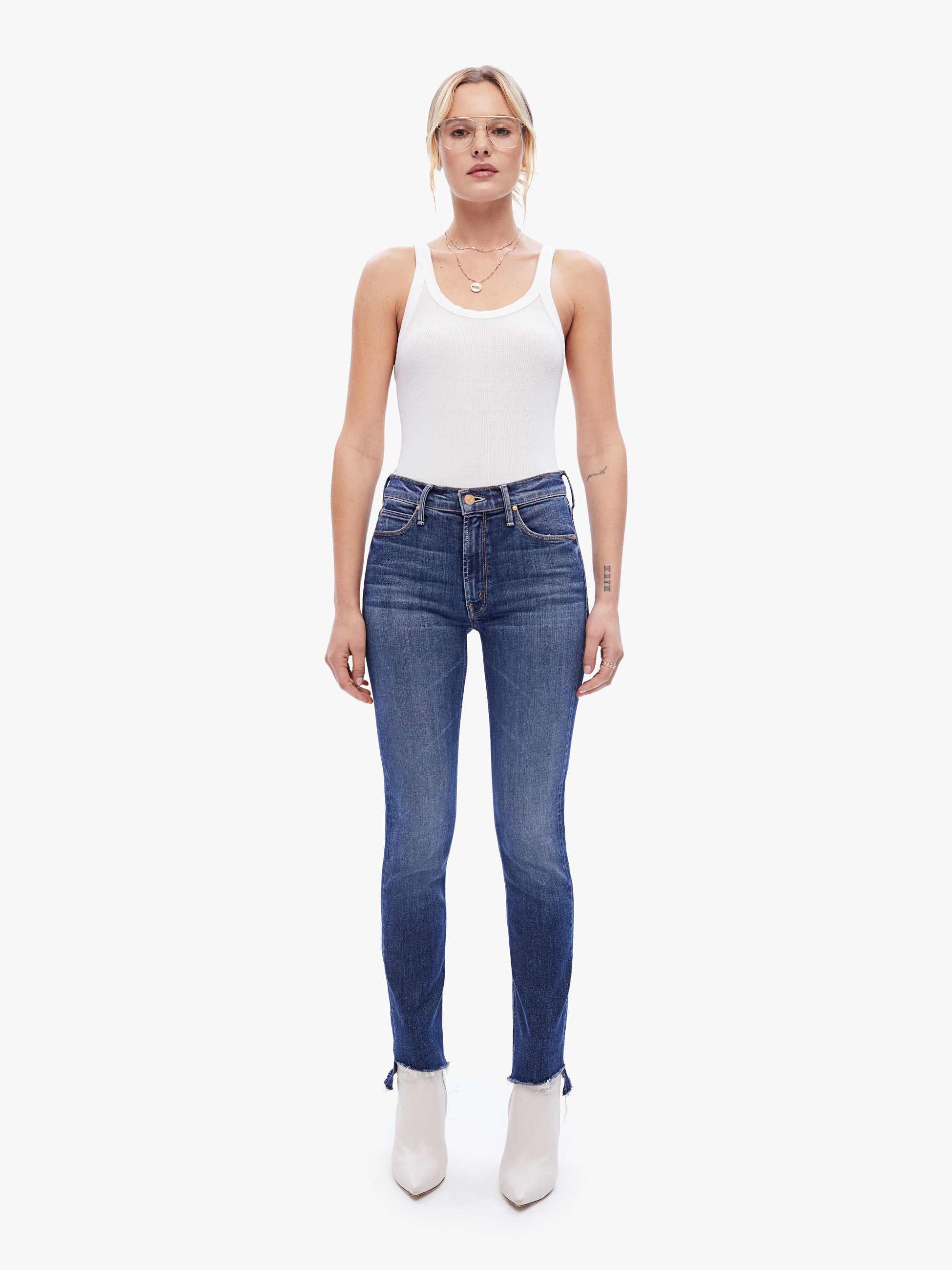 THE MID RISE DAZZLER ANKLE FRAY C'EST LA VIE | MOTHER DENIM