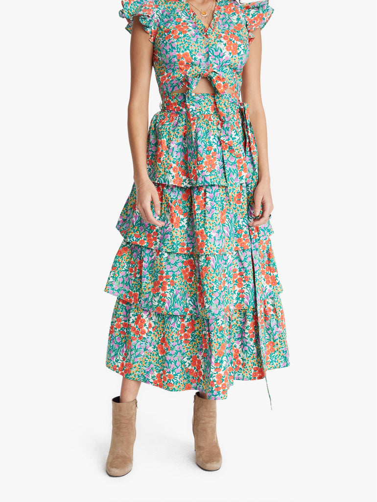 Women's Banjanan Florence Skirt - Cottage Garden Poppy Multi | MOTHER Denim