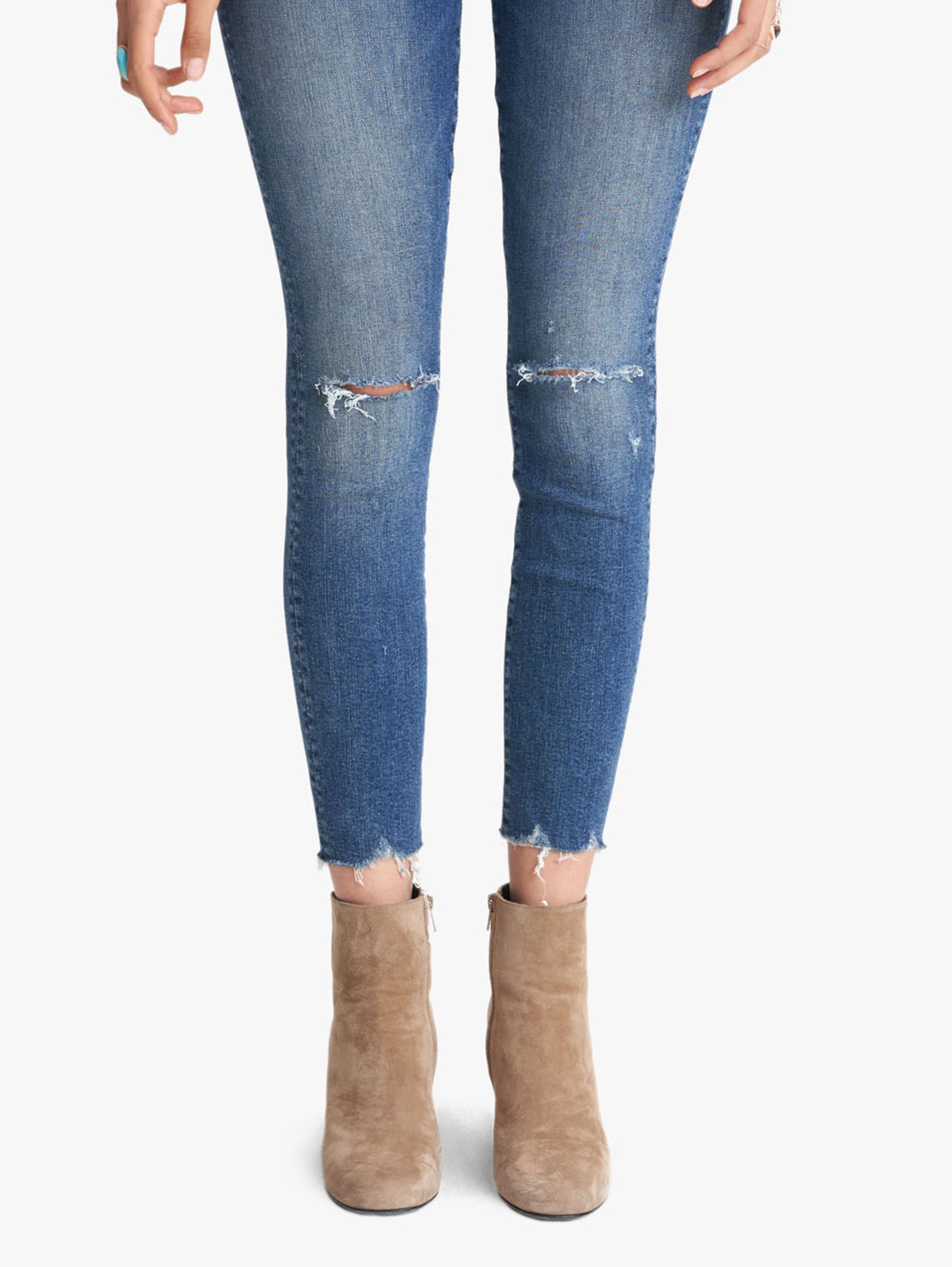 mother high rise looker ankle jeans