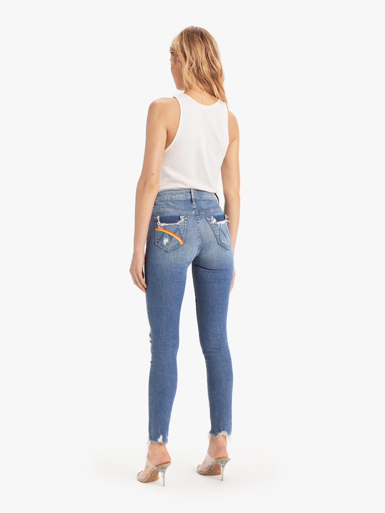 High Waisted Looker Ankle Fray - See Me | MOTHER