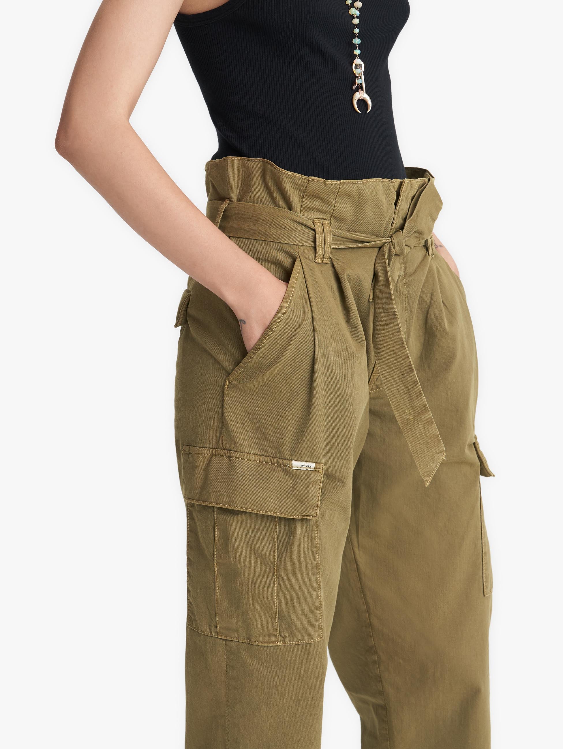 paper bag cargo trousers