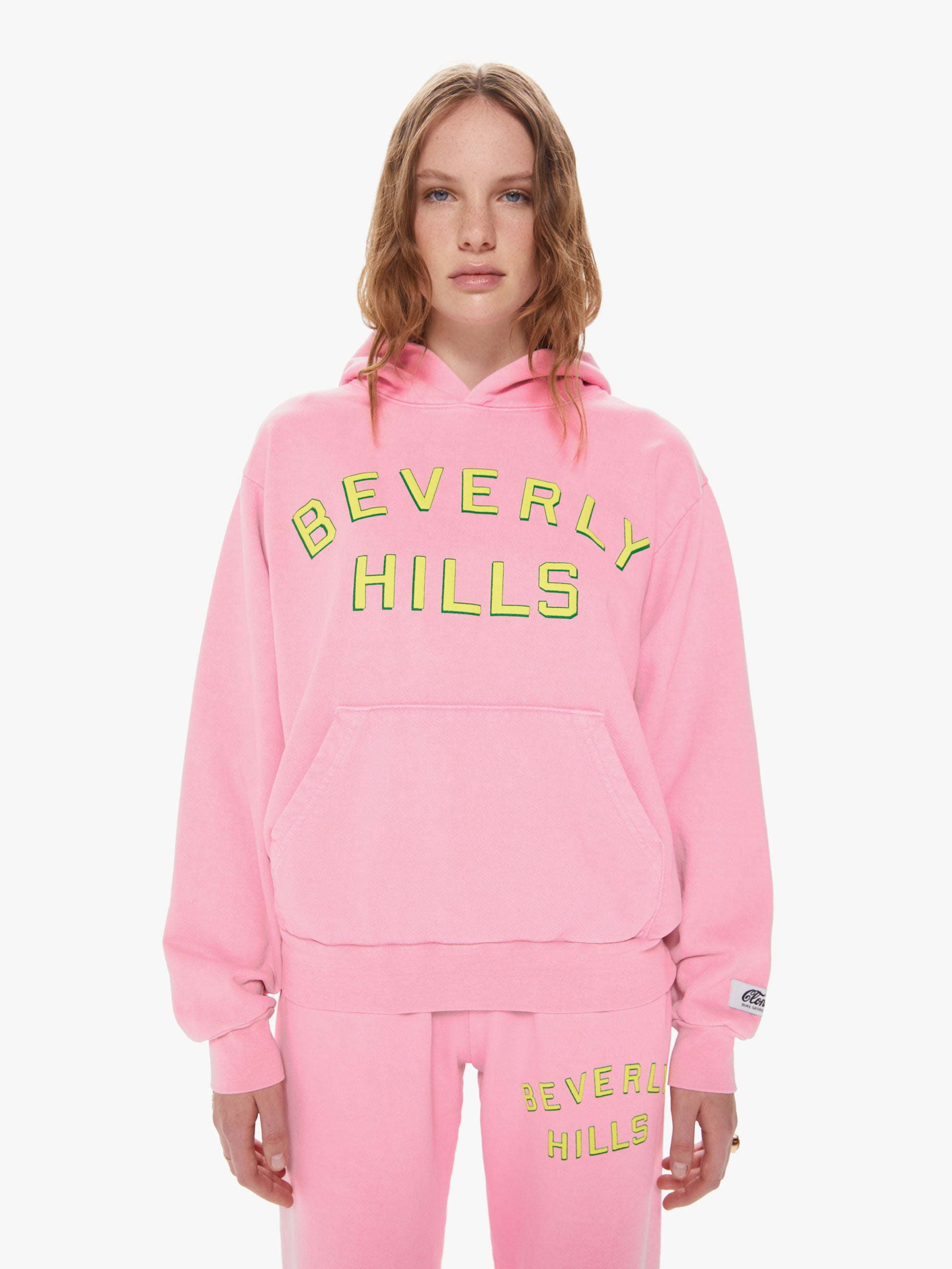 Cloney Beverly Hills Pullover Hoodie In Pink
