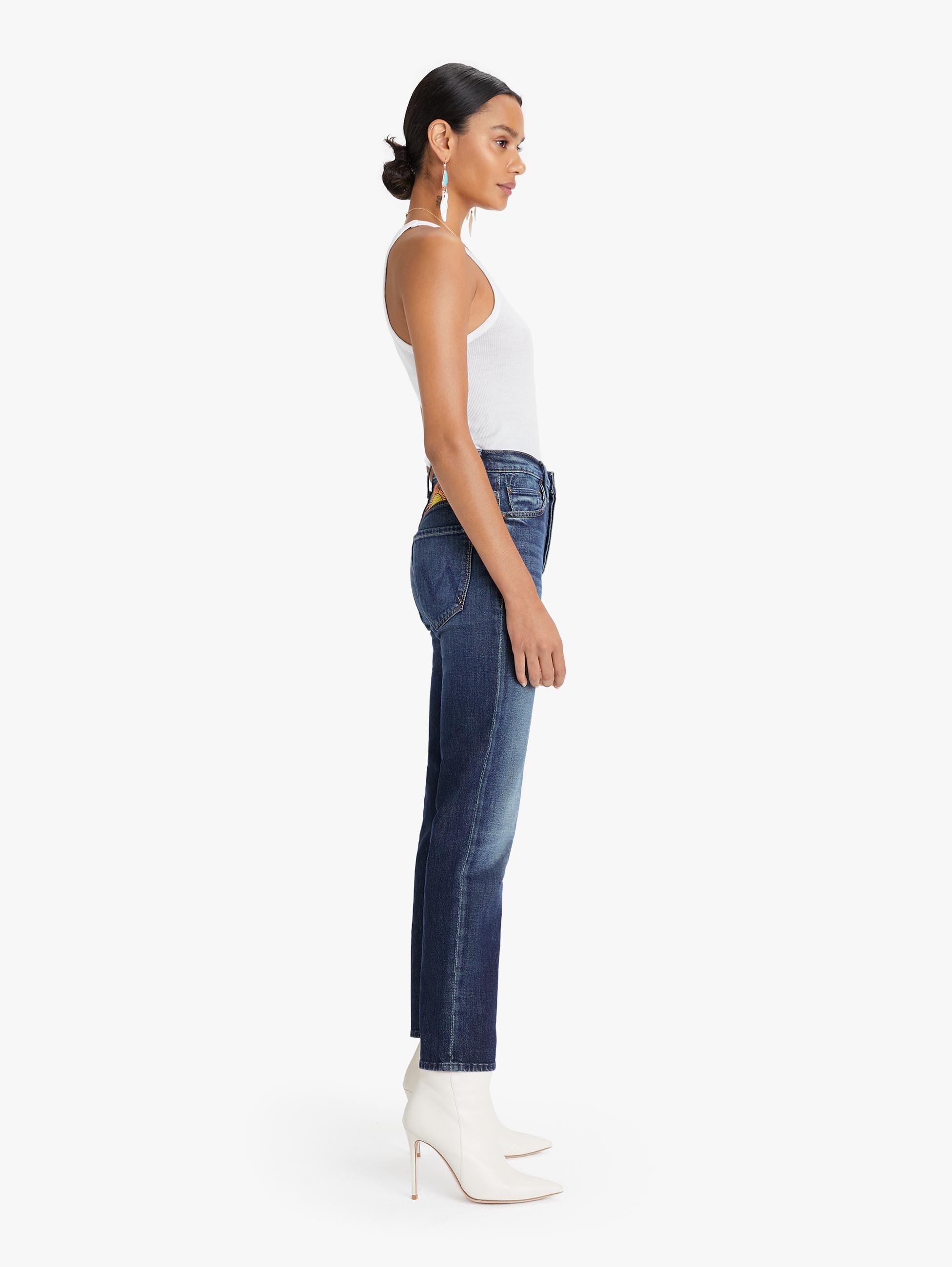 free people ripped high waist skinny jeans