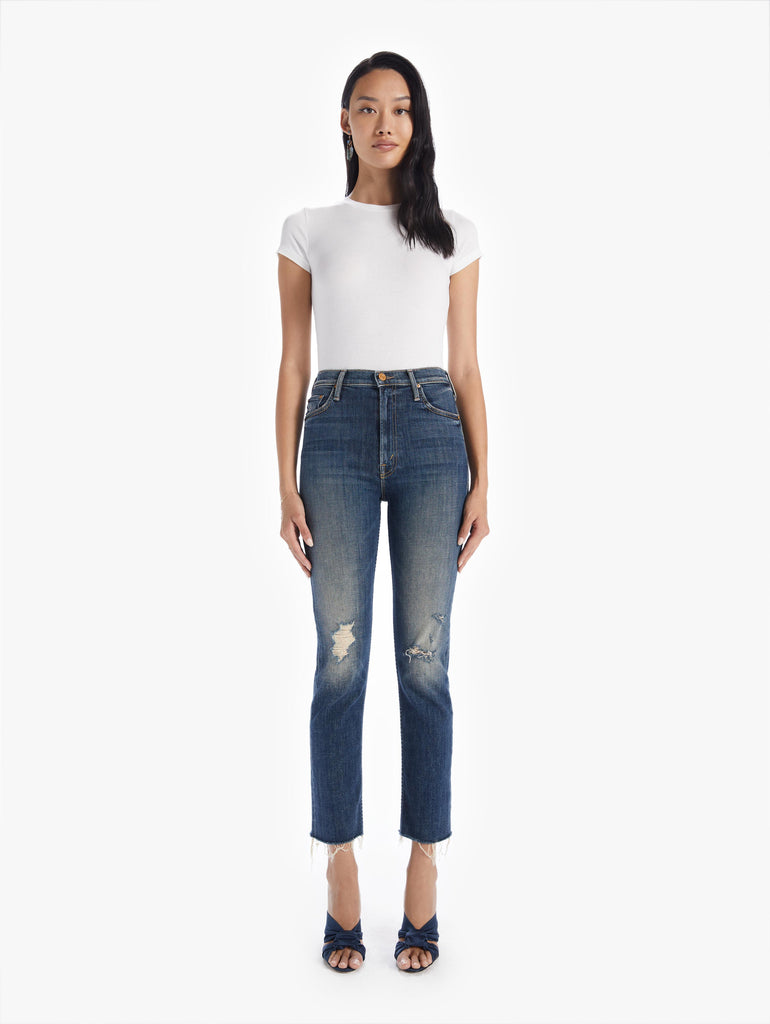 The High Waisted Rider Ankle Fray - Wicked Wildflower | MOTHER Denim