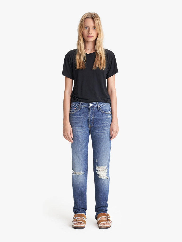Women's The Trickster Straight Fit Distressed Jeans | MOTHER Denim