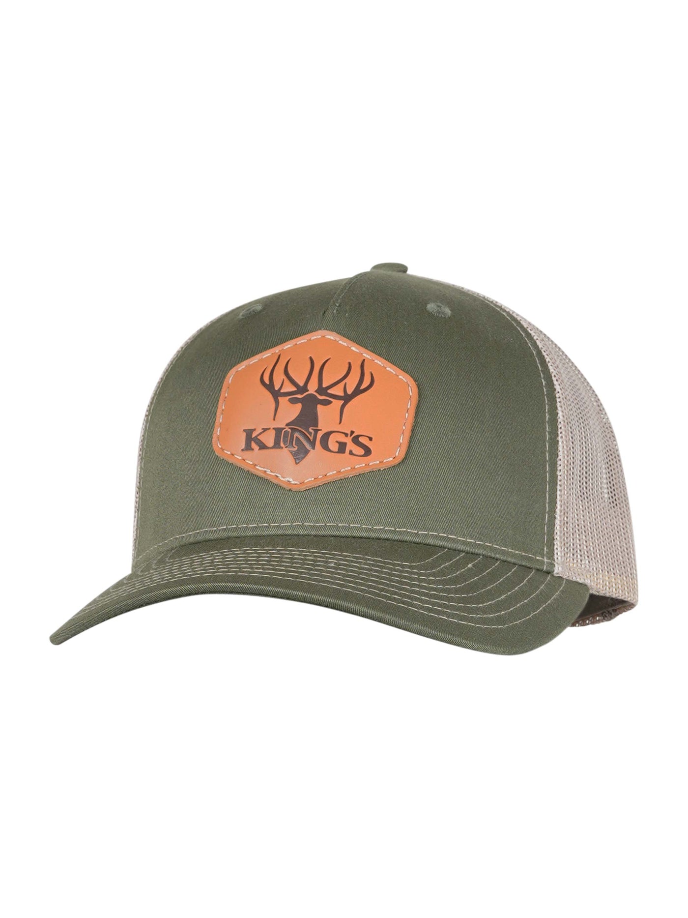 King's Leather Trucker Patch Hat