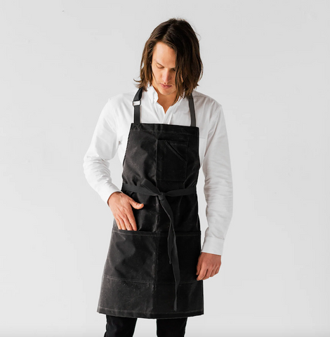 Black Waxed Designer Apron