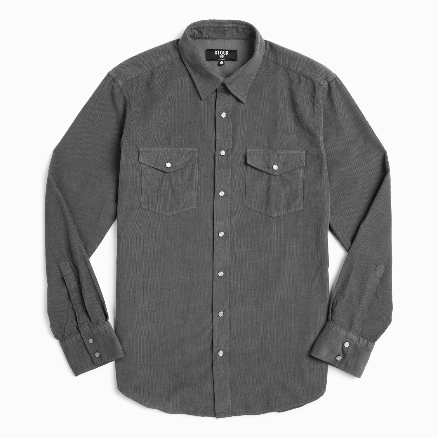 Women's Charcoal Corduroy Western Shirt