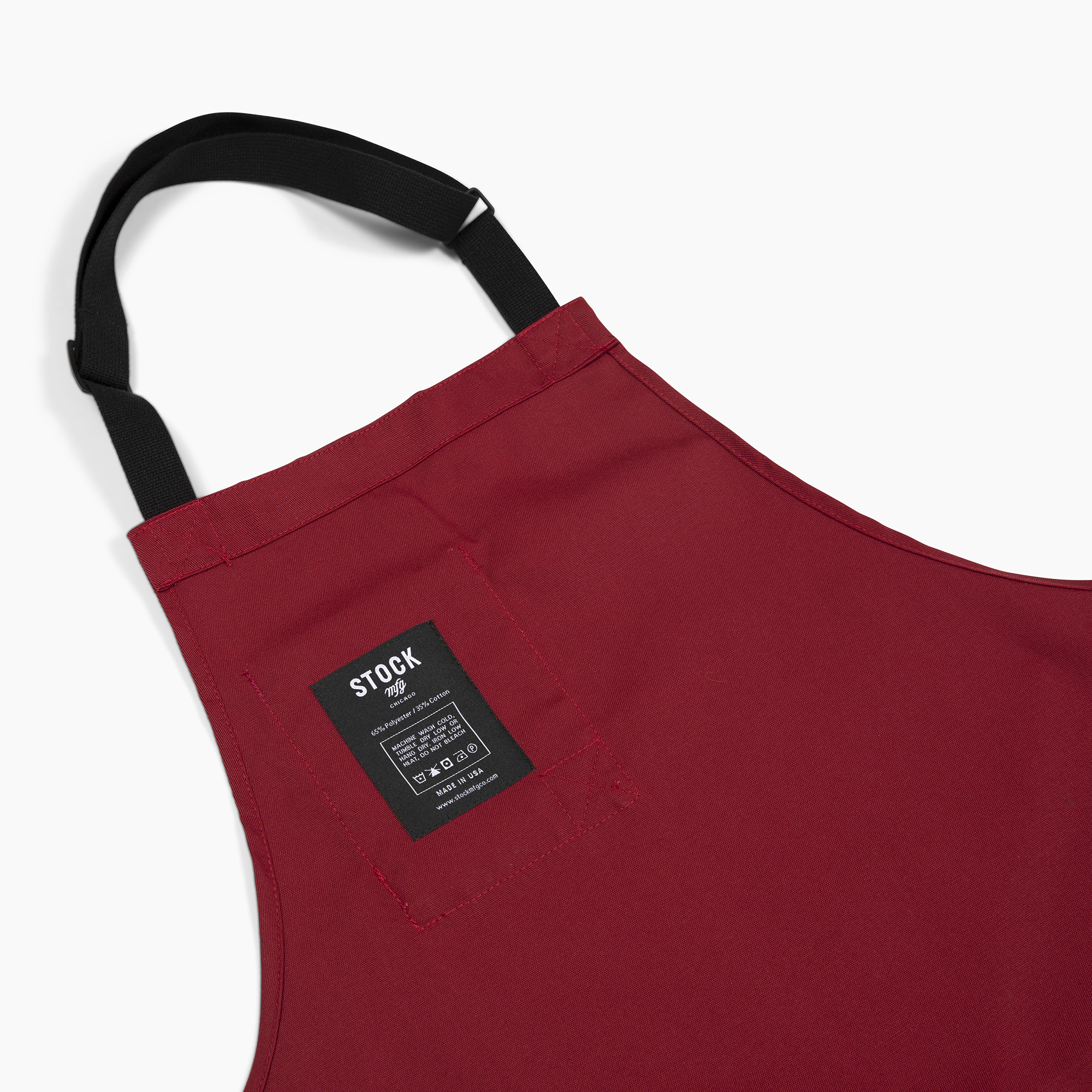 Maroon Twill Stock Apron