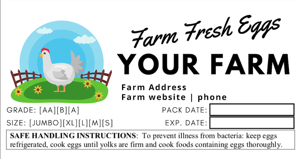 Free Egg carton label template (Printable & Customizable) Farmer Brad