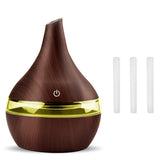 300ML USB Electric Aroma Air Diffuser Wood Ultrasonic Air Humidifier Essential Oil Aromatherapy Cool Mist Maker For Home - Farmer Brad LLC