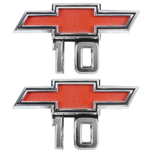 67-68 Chevy C10 Truck LH /& RH C//10 Fender Emblems Pair w//Fasteners 7...