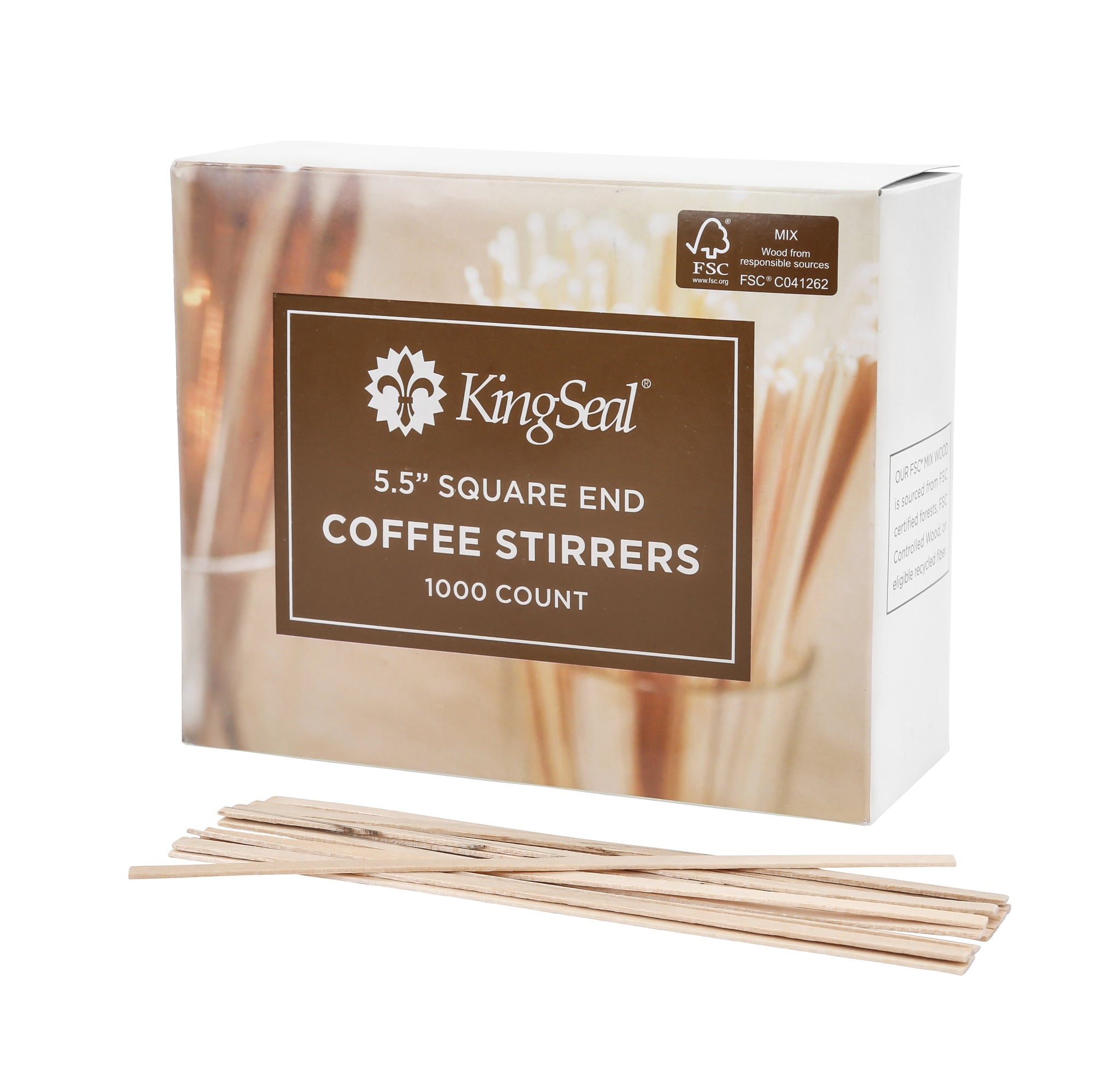 Royer 7.5 Birch Wood Coffee Stirrers, 500/box, Eco-friendly