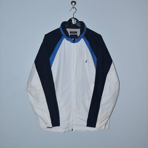 Vintage Nautica Jacket Mens Extra Large White Competition 90s Wind Velocity