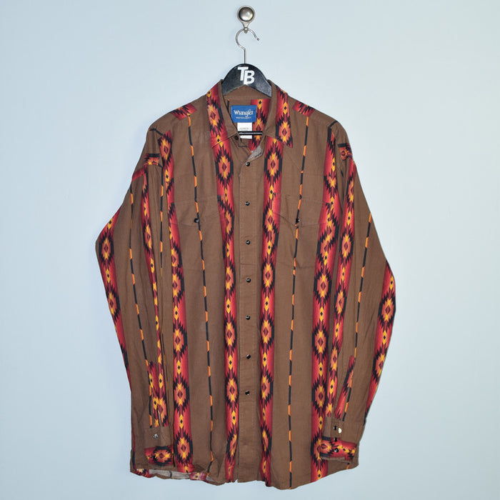 Vintage Wrangler Western Aztec Shirt. X-Large — TopBoy
