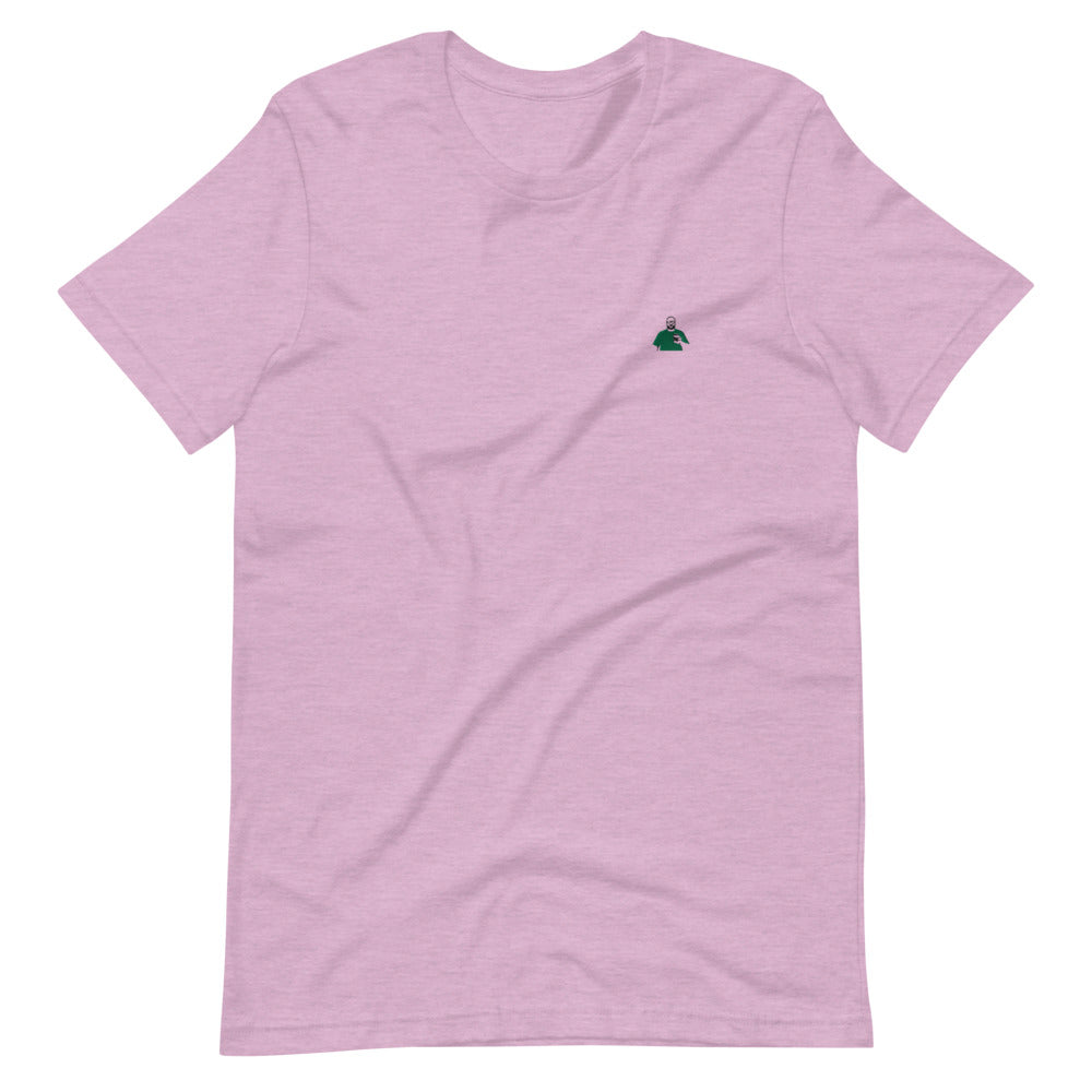 Download Lilac And Green Silhouette Short Sleeve T Shirt Alfred Drinking Coffee