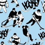 Hockey Fabric, Hockey Players Fabric, Black and White, Cotton or Fleece 1924 - Beautiful Quilt 