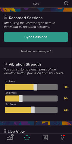 motor and sync tab in lioness app