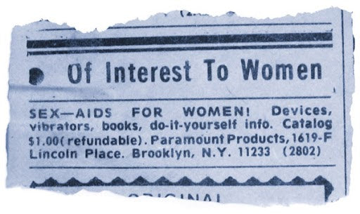 newspaper ad for sex aids