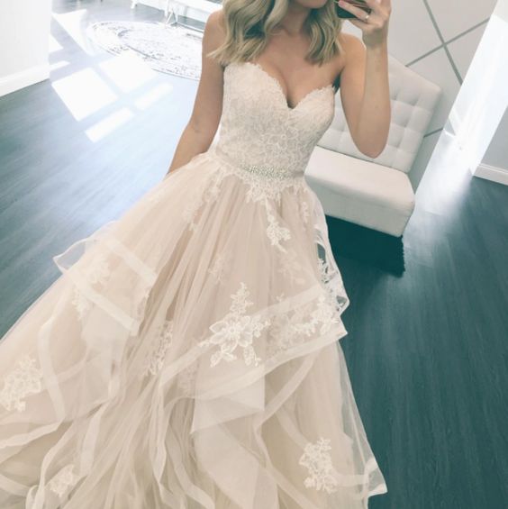 Sweetheart Ball Gown Wedding  Dress  Popular Beach  Wedding  