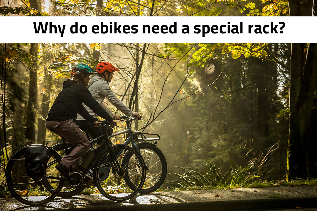 Two cyclists commuting to work on ebikes