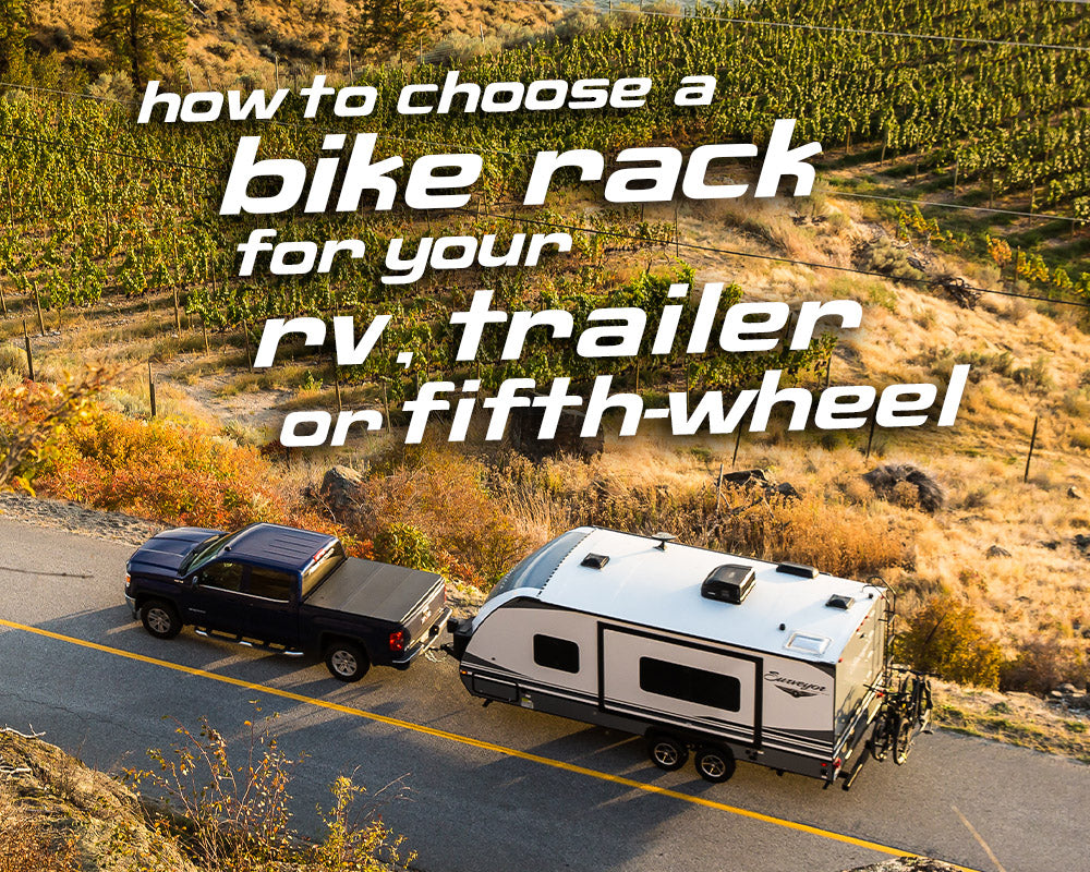 Swagman RV-approved Bike Racks suitable for use on travel trailers, motorhomes, RVs, and fifth-wheels