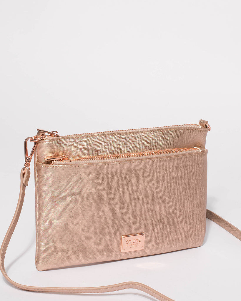 Rose Gold Demi Crossbody Bag – Colette by Colette Hayman UK