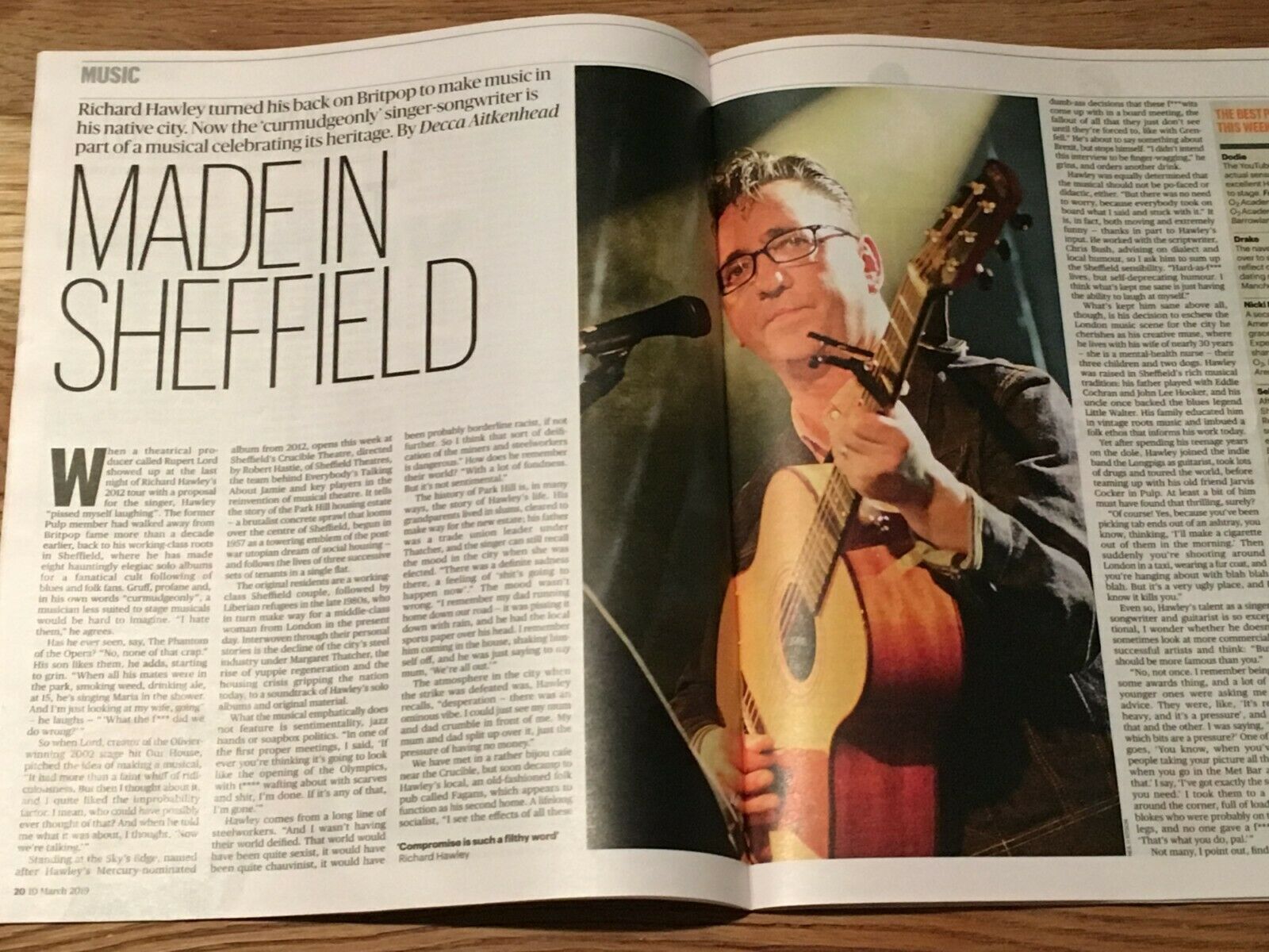 UK Culture Magazine March 2019 CARICE VAN HOUTEN Richard Hawley JONAS