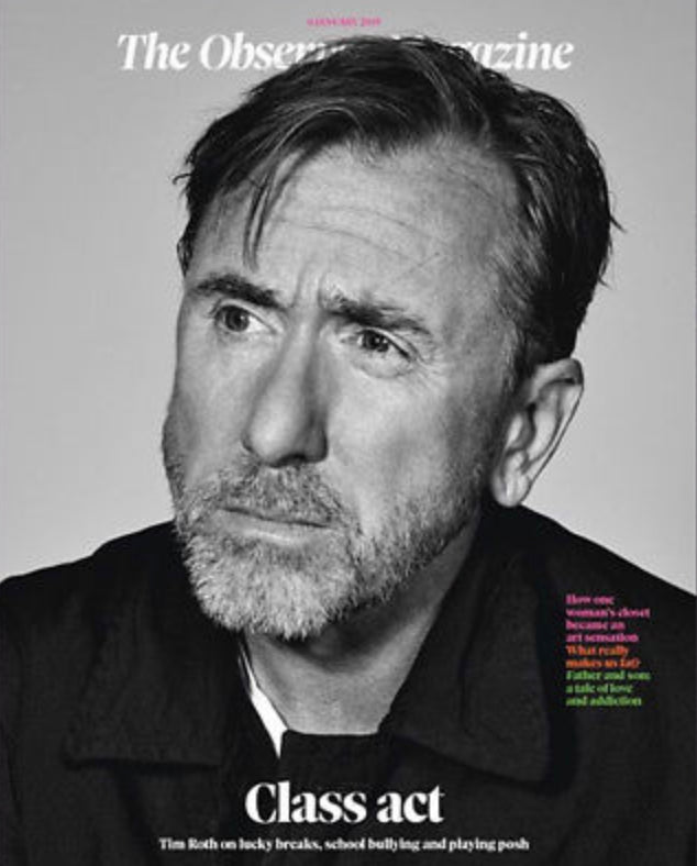 UK Observer Magazine JAN 2019: TIM ROTH COVER STORY - FELICITY KENDAL