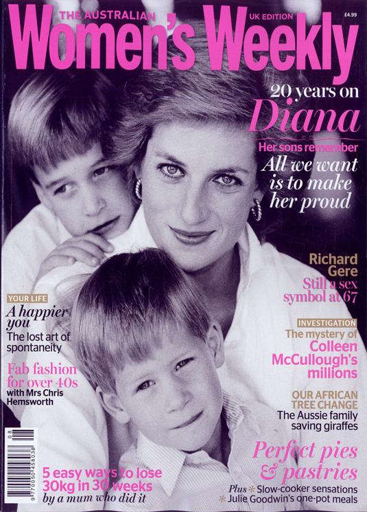 Australian Womens Weekly Magazine August 2017 Princess Diana Her Son Yourcelebritymagazines 