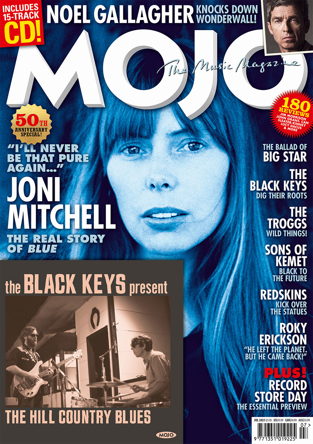 Mojo Magazine #331 July 2021 JONI MITCHELL Blue 50th Anniversary & BLACK KEYS CD