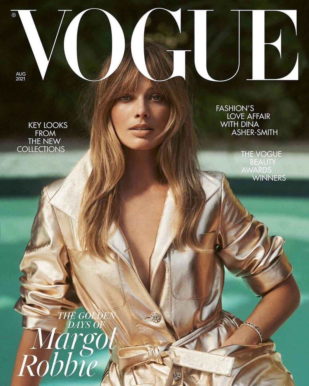 UK Vogue Magazine August 2021 MARGOT ROBBIE COVER FEATURE YourCelebrityMagazines